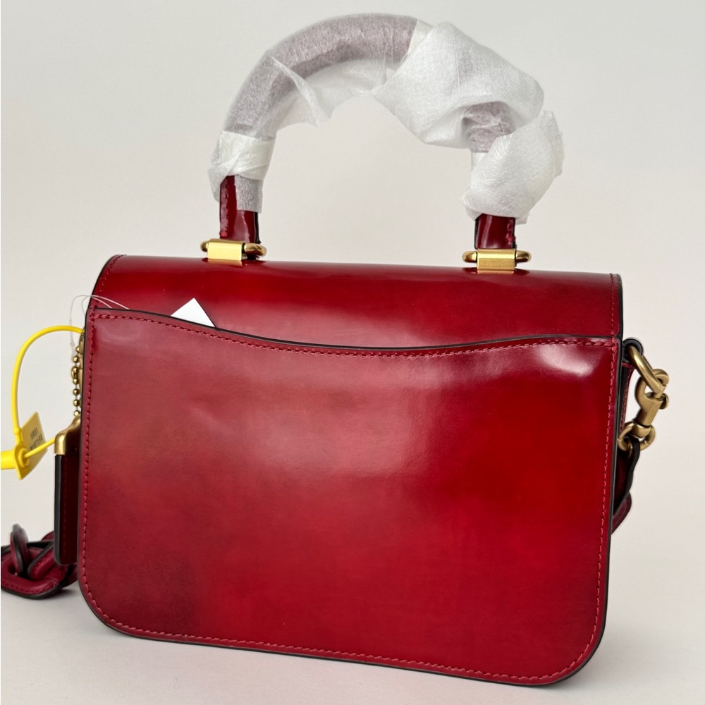 Coach Rogue Top Handle bag In Ruby Red Spazzolato Leather Limited Edition NWT - Picture 2 of 11